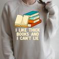 Like Thick Books Cant Lie Happiness Reading Positive Premium Tri-Blend Raglan Sleeve Sweatshirt Heather Forest