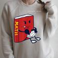 Trendy Graphic Math Book Gamer Homework Break Raglan Sleeve Sweatshirt Heather Forest