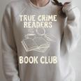 True Crime Readers Book Club Coffee Lovers Raglan Sleeve Sweatshirt Heather Forest