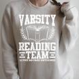 Varsity Reading Team Bookworm Book Lover Reader Raglan Sleeve Sweatshirt Heather Forest