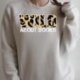 Wild About Books Leopard I Love Reading Book Lover Raglan Sleeve Sweatshirt Heather Forest