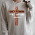 I Will Fear No Evil Psalm 23 From The Book Of Psalms 23 4 Raglan Sleeve Sweatshirt Heather Forest
