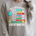 I Will Read Books On A Boat & Everywhere Raglan Sleeve Sweatshirt Heather Forest