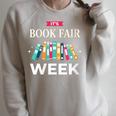 Women's It's Book Fair Week Book Lover Reading Event Teacher Librar Raglan Sleeve Sweatshirt Heather Forest