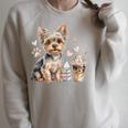Yorkie Dog Moms Iced Coffee And Books Yorkshire Terrier Raglan Sleeve Sweatshirt Heather Forest Yorkie Dog Moms Iced Coffee And Books Yorkshire Terrier Raglan Sleeve Sweatshirt Heather Forest