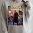 Zombie Halloween Horror Vintage Comic Book Retro Scary Raglan Sleeve Sweatshirt Heather Forest