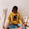 Halloween Cat Reading Books Spooky Cat Reader Teachers For Men Women Kids Raglan Sleeve Sweatshirt Ash