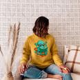 Octopus Reading Book Reading Bookworm Reader Raglan Sleeve Sweatshirt Ash