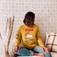 Read Blue Patriotic Book Lover Girls Independence Raglan Sleeve Sweatshirt Ash