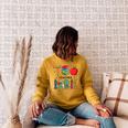 Teacher School Supplies Apple Books Pencil Globe Crayon Raglan Sleeve Sweatshirt Ash