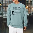 1984 Not An Instruction Manual Orwell Book Lover Themed Raglan Sleeve Sweatshirt Cardinal