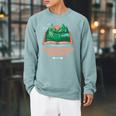 Adventure Awaits a Idea For Book Lovers Raglan Sleeve Sweatshirt Cardinal
