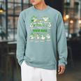 You Are Affirmations Goose StPatrick's Day Book Teacher Raglan Sleeve Sweatshirt Cardinal