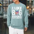 I Like BIG Books & I Cannot Lie Raglan Sleeve Sweatshirt Cardinal