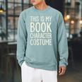 This Is My Book Character Costume Raglan Sleeve Sweatshirt Cardinal