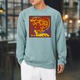 Book Of Kells Celtic Knot Medieval Bird Premium Tri-Blend Raglan Sleeve Sweatshirt Cardinal