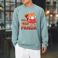 Book Nerd Well Red Panda Cute Bear Book Nerd Zookeeper Raglan Sleeve Sweatshirt Cardinal
