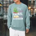 Book Reading My Spirit Animal Is A Bookworm Raglan Sleeve Sweatshirt Cardinal