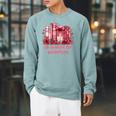 All Booked For Valentines Coquette Bow Book Lover Bookworm Raglan Sleeve Sweatshirt Cardinal