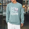 Books Lovers Just A Girl Who Loves Reading Book Worm Kids Raglan Sleeve Sweatshirt Cardinal