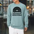 Bookworm Extrovert Fun Book Lovers Reading Raglan Sleeve Sweatshirt Cardinal