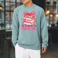 Coquette Bow All Booked For Valentine Book Lover Bookish Raglan Sleeve Sweatshirt Cardinal