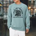 Dark Romance Merch Spicy Book Lover No Triggers Warning Raglan Sleeve Sweatshirt Cardinal