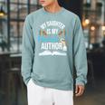 My Daughter Is My Favorite Author Book Writer Novelist Poet Raglan Sleeve Sweatshirt Cardinal
