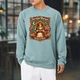 Dragon Reading Book Outfit Girls Dress Fantasy Reader Premium Tri-Blend Raglan Sleeve Sweatshirt Cardinal
