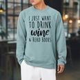 Drink Wine And Read Books Bookish Book Lover Raglan Sleeve Sweatshirt Cardinal Drink Wine And Read Books Bookish Book Lover Raglan Sleeve Sweatshirt Cardinal