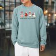 Forget Flowers Buy Me Books Silly-Goose Book Reading Lover Raglan Sleeve Sweatshirt Cardinal