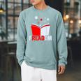 Freadom I Read Banned Books Banned Books Week Librarian Raglan Sleeve Sweatshirt Cardinal
