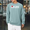 Ghost Writer Heart Cute Book Co Author Dating Fan Raglan Sleeve Sweatshirt Cardinal