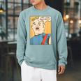 The Goonies Sloth Pop Art Comic Book Illustration 80's Movie Raglan Sleeve Sweatshirt Cardinal The Goonies Sloth Pop Art Comic Book Illustration 80's Movie Raglan Sleeve Sweatshirt Cardinal