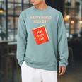 Happy World Book Day Inspirational Kids Raglan Sleeve Sweatshirt Cardinal