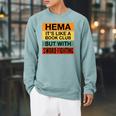 Hema Definition Like A Book Club With Swords Raglan Sleeve Sweatshirt Cardinal