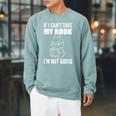 I'm Not Going Book Enthusiast Raglan Sleeve Sweatshirt Cardinal