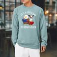 It's A Good Day To Read A Book Eagle Librarian Bookworm Raglan Sleeve Sweatshirt Cardinal