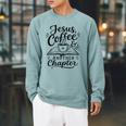 Jesus Coffee Another Chapter Christian Books Faith Raglan Sleeve Sweatshirt Cardinal Jesus Coffee Another Chapter Christian Books Faith Raglan Sleeve Sweatshirt Cardinal