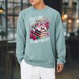Just A Girl Who Loves Books And Wolves Cute Reading Nerd Raglan Sleeve Sweatshirt Cardinal