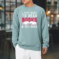 I Just Want To Read Books And Pet Dogs Cute Animal Reading Raglan Sleeve Sweatshirt Cardinal I Just Want To Read Books And Pet Dogs Cute Animal Reading Raglan Sleeve Sweatshirt Cardinal