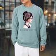 Lesen Is Sexy Goth Girl Books Raglan Sleeve Sweatshirt Cardinal
