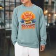 I Lift So I Can Carry More Books Reading Humor Gyming Raglan Sleeve Sweatshirt Cardinal