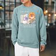 Love Reading Books And Pomeranian Dog Watercolor Art Raglan Sleeve Sweatshirt Cardinal