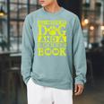 i Love Reading Tee All i Need Is My Dog And a Good Book Men Women Raglan Sleeve Sweatshirt Cardinal