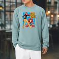 Marvel X-Men '97 Jean Grey Vintage Classic Comic Book Panels Raglan Sleeve Sweatshirt Cardinal