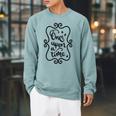 Once Upon A Time Fairytale Book Lover Reading Raglan Sleeve Sweatshirt Cardinal