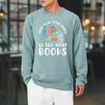 There Is No Such Things As Too Many Books Book Reading Raglan Sleeve Sweatshirt Cardinal
