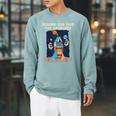 Reading Can Take You Anywhere Astronaut Book Lover Teacher For Men Women Kids Raglan Sleeve Sweatshirt Cardinal