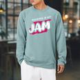 Reading Is My Jam Book Lover And Reading Teacher Men Women Kids Raglan Sleeve Sweatshirt Cardinal